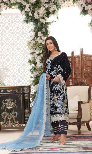 Hadiaeman Embroidered Velvet Collection 23′