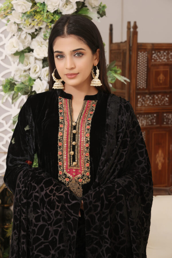 Hadiaeman Embroidered Velvet Collection 23′ - Image 5
